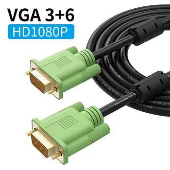 0.6 m 1m 2m 3m 5m 8m 10m VGA kablosu HD 1080P Erkek VGA Erkek Video Adaptörü 15pin TV Projektör için pc bilgisayar Aksesuarları