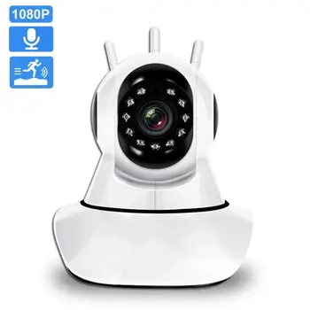 1080P kablosuz ip kamera CCTV 2.4 G WİFİ Kamera PTZ Güvenlik Gözetim Kamera Koruyucu bebek izleme monitörü Akıllı Otomatik İzleme Kamera