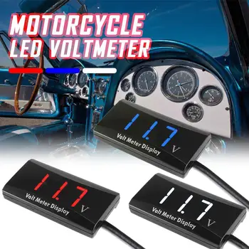 12V LED dijital ekran Voltmetre Araba Motosiklet Voltaj Volt Ölçer panel metre Araba Motosiklet İçin A2A0