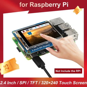 2.4 İnç Ahududu Pi Dokunmatik Ekran SPI Arayüzü TFT LCD 320×240 Piksel Ekran LED Aydınlatmalı Ahududu Pi için 4B 3B + Sıfır 2 W