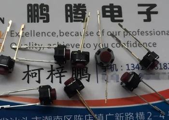 20 Adet / grup Japonya mikser konsolu düğmesi 6 * 6 * 5mm panel dokunmatik anahtarı 6 * 6 * 5 kırmızı daire, uzun ömürlü
