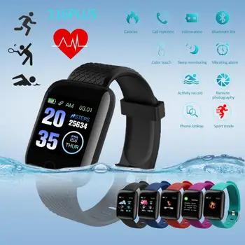 2022 116 artı akıllı saat Erkekler Kadınlar nabız monitörü Spor İzci Bilezik İzle Bluetooth Çağrı Su Geçirmez Spor Smartwatch