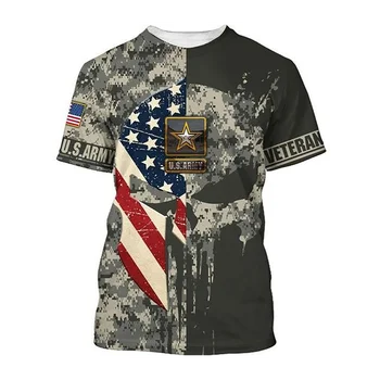2022 Vintage T Shirt Erkekler için Rahat-Erkek-s-T-Shirt-3D-Kafatası-Baskı-O-boyun-Çabuk Kuru-Gömlek-Moda-Trend-Kalça