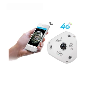 3G / 4G Kablosuz 360 Derece Panoramik Mobil IP Kamera ile 3MP Alarm VR Kamera Gözetim olarak Kullanılan WİFİ Noktaları Ücretsiz APP Alarmı