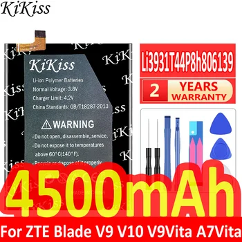 4500mAh KiKiss Güçlü Pil Li3931T44P8h806139 ZTE Blade V9 V10 / V9Vita V10Vita / A7 Vita / A4 / A5 2020 / A7 2019 Cep Telefonu