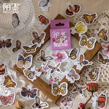 46 Adet Washi Kağıt Çıkartmalar Güzel Kelebek Etiket Günlük Dekorasyon Scrapbooking Planlayıcısı Günlüğü Albümleri Kırtasiye