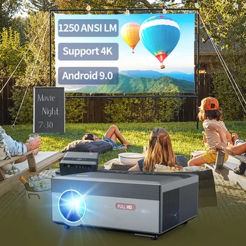 4K 15000 Lümen led projektör Ev Sineması için 300 inç Android 5G WIFI Full HD 1920*1080P Akıllı TV Video Projektör Cep Telefonu için