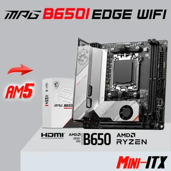 AMD B650 Anakart DDR5 Ryzen 7000 Serisi İşlemci M. 2 AMD EXPO MSI MPG B650I KENAR WIFI AM5 Anakart 128GB TPM 2.0 Mını-ITX