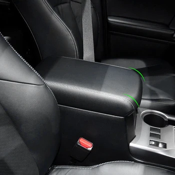 Araba Aksesuarları Mikrofiber Deri İç Merkezi Konsol Kapak Kol Dayama Kutusu Kapak Trim Toyota 4Runner 2010 - 2018 İçin elastik bant