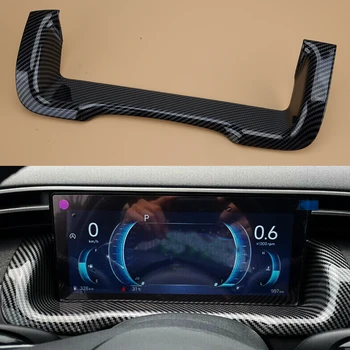 Araba Dashboard Paneli krom çerçeve Trim Dekor Fit Hyundai Santa Cruz 2022-2023 İçin Karbon Fiber Doku ABS