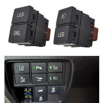 Araba yeşil LED çift anahtar sis farları Radar güç kaynağı Far Anahtarı düğmesi tel İle Honda için