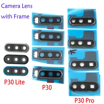 Arka Kamera Cam lens kapağı Çerçeve İle Arka Kamera Cam lens kapağı Yapışkanlı Huawei P30 / P30 Pro / P30 Lite