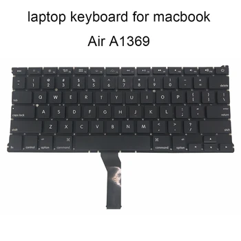 arkadan aydınlatmalı klavye için MacBook Air A1369 A1466 MC966 MB233 MD231 MC233 MD760 ABD İngilizce sürüm siyah klavyeler arkadan aydınlatmalı