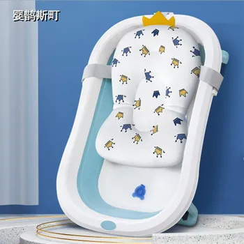 Bebek Banyo Süspansiyon Mat banyo yatağı Koltuk Desteği Mat Katlanabilir Küvet Pedi ve Sandalye Yenidoğan Küvet Yastık Bebek Kaymaz Yastık