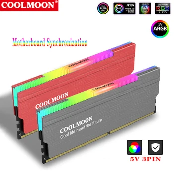 Bellek soğutucu soğutucu radyatör Kabuk RGB ARGB Senkronizasyon Renkli ısı emici Masaüstü Sunucu Ram soğutma yeleği İçin DDR3 DDR4