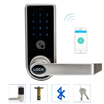 Bluetooth Akıllı elektronik dış kapı kilidi APP Kontrolü, Kod, 2 Mekanik Tuşlar Dokunmatik Ekran Tuş Takımı Dijital şifreli kilit lk818BSAP