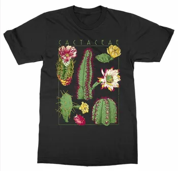 Botanik Bahçesi Kaktüs Bitki Botanik Bloom Meyve Büyümek Baskı T Shirt. 100 % Pamuk O-Boyun Rahat T-Shirt Gevşek Üst Yeni Boyutu S-3XL