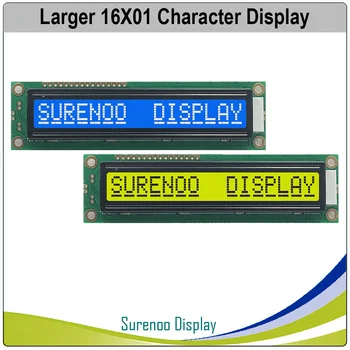 Büyük 161 16X1 1601 Karakter lcd modül ekran Ekran LCM Mavi Sarı Yeşil Arkadan Aydınlatmalı Dahili SPLC780D Denetleyici