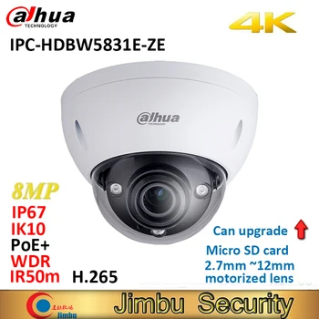 Dahua 8MP IP kamera IPC-HDBW5831E-ZE 4K Dome IR50m PoE + 2.7 mm ~12mm motorlu lens Video Gözetim Kapalı Güvenlik Koruma