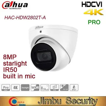 Dahua güvenlik kamerası 4K HDCVI HAC-HDW2802T-A 8MP Starlight Göz Küresi Koaksiyel Kamera Video Gözetim Kapalı Güvenlik Koruma