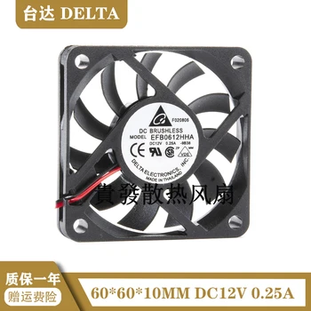 Delta 6cm 6010 12V 0.25 A EFB0612HHA çift bilyalı ultra ince büyük hava hacmi fanı