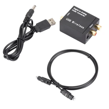 Dijital Analog ses dönüştürücü Desteği Bluetooth Fiber Optik Toslink Koaksiyel Sinyal RCA R / L ses şifre çözücü SPDIF DAC