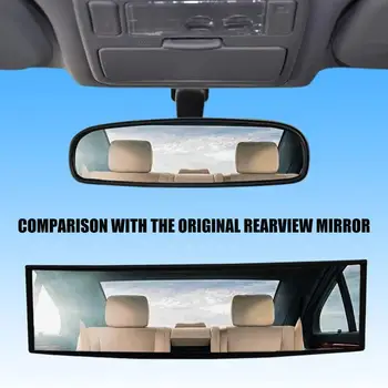 Dikiz Aynası Panoramik Temizle dikiz aynası Parlama Önleyici Sis Evrensel Araba İç Ayna Geniş Açı Anti Dazzle C4L3
