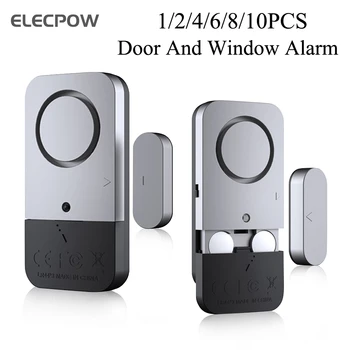 Elecpow Kapı Pencere Alarm Ev Güvenlik Kablosuz hırsız alarmı Kapı Manyetik Sensör 120dB Anti-hırsızlık Alarm Ev Çocuklar İçin Güvenlik