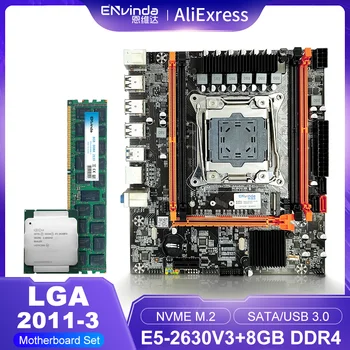 Envinda D4 Anakart Kiti Xeon E5 2630V3 LGA2011-3CPU 8GB DDR4 RAM REG ECC Bellek PC4 Seti