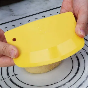 Esnek Kavisli Kenar Hamur kazıyıcı krem pürüzsüz kek mala fırında pasta aracı hamur kazıyıcı mutfak tereyağı bıçağı hamur kesici
