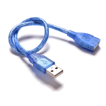 fare / Klavye / Kamera için 23cm Mavi USB 2.0 Uzatma Erkek dişi konnektör Kablosu