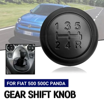 Fiat 500 için 500c 2007-2013 Panda 2003-2012 Siyah Araba 5 Hız Vites Topuzu Manuel Vites Kolu Shifter Gaitor