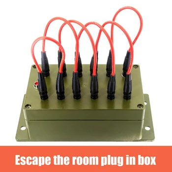 Gerçek Kaçış Odası Sahne Plug-in Kutusu Organları İle 12 Krikolar ve 6 yama kabloları kilidini açmak için 12V EM Kilidi Çıkış Odası Sahibi