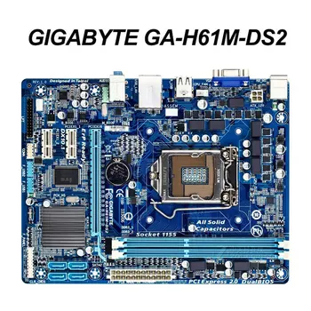 H61M-DS2 İçin Orijinal Anakart Soket LGA 1155 ı3 ı5 ı7 CPU uATX UEFI BIOS DDR3 16G Çift Kanallı Bellek VGA Masaüstü Anakart