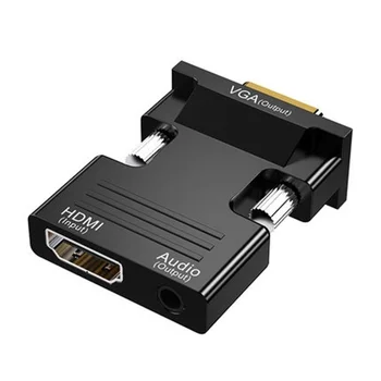 HD 1080P VGA HDMI uyumlu Dönüştürücü Adaptör PC Laptop için Ses ile HDTV Projektör HDMI uyumlu VGA adaptörü