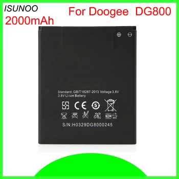 ISUNOO DG800 Pil Doogee DG 800 2000mAh 100 % Yepyeni Telefon Piller Doogee Valencia DG800 Bateria