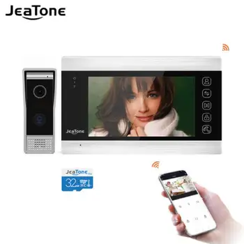 Jeatone Wifi Video İnterkom Ev Güvenlik Sistemi için Tuya Video Kapı Zili Desteği App Kontrolü Uzaktan Kilidini Hareket Algılama