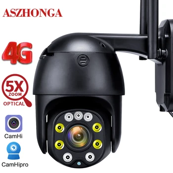 Kablosuz 4G Wifi Güvenlik IP Kamera 5MP PTZ Otomatik İzleme 1080P HD 5X Optik Zoom Açık CCTV gece görüşlü güvenlik kamerası