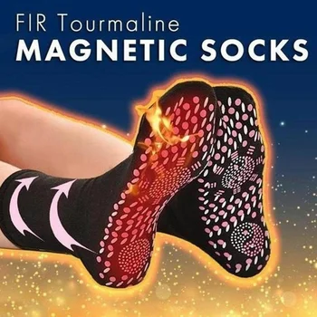 Kendinden ısıtmalı Manyetik Çorap Kadın Erkek Kendinden ısıtmalı Çorap Tur Manyetik Terapi Rahat Kış sıcak Masaj Çorap Baskı