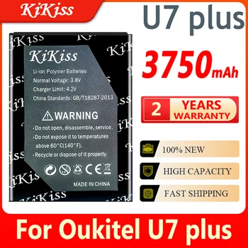 KiKiss 3750mAh U7 artı 1ICP4/62/91 Pil Oukitel U7 artı U7plus cep telefonu Yedek Piller