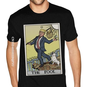 Komik Trump T Shirt Aptal Tarot Kartı Son Tee Gömlek Boyutu Erkek Baskılı Grafik T-Shirt
