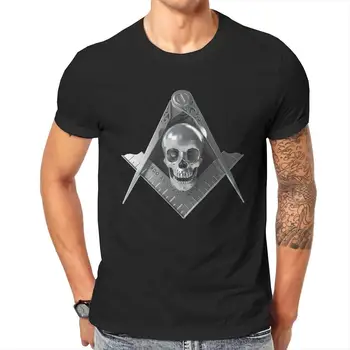 Mason Pusula Kafatası Dul Oğlu Masonik erkek t-shirtü Vintage Pamuk Tee Gömlek Crewneck Kısa Kollu T Gömlek Yetişkin Giyim