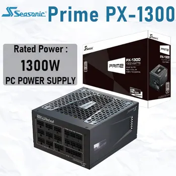 Mevsimsel Başbakan PX-1300 Güç Kaynağı Anma 1300W 100-240V PFC 135mm Oyun PC Güç Kaynağı Intel AMD Bilgisayar Gümüş renk