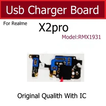 Mikrofon USB Kurulu Audia Jack OPPO Realme İçin X2 Pro Mikrofon devre kartı modülü Bağlayıcı Flex Kablo Yedek Parçaları