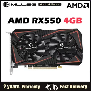 MLLSE AMD Radeon Grafik Kartları RX550 4GB Ekran Kartları GPU 128Bit GDDR5 PCI-E X16 HDMI DP DVI-D bilgisayar masaüstü Bilgisayar Oyun