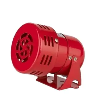 MS-190 220V AC Otomotiv Hava Saldırısı megafon Motor Tahrikli Alarm Kırmızı Evrensel Boynuz Kırmızı Mini Metal Acil Hoparlör