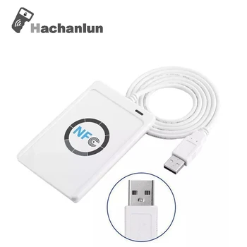 NFC Okuyucu USB ACR122U Temassız Akıllı IC UID Kart Yazıcı RFID Fotokopi 13.56 mhz Klon Teksir Değiştirilebilir Etiket Kartı Anahtar Fobs