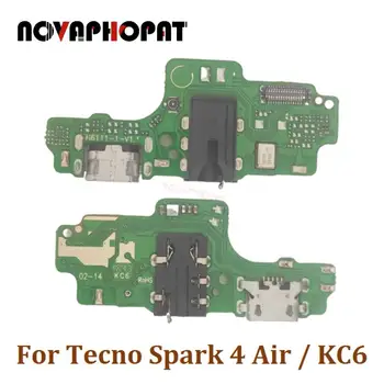 Novaphopat Tecno Spark 4 Hava / KC6 USB şarj ünitesi Bağlantı Noktası Fişi Kulaklık Ses Jakı Mikrofon MİKROFON Flex Kablo Şarj Kurulu