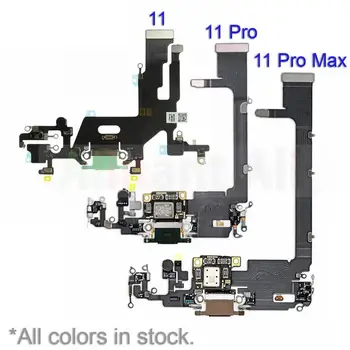 Orijinal Alt Mic USB Şarj Alt Kurulu Bağlayıcı Port Dock Şarj Flex Kablo iPhone 11 Pro 11Pro Max Onarım Parçaları