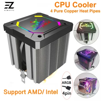 PC Soğutma CPU soğutucu Fan RGB ışık Sessiz radyatör soğutucu soğutma Fanı Intel LGA AMD 1150 Sessiz Ventilador PC Kasa fanlar